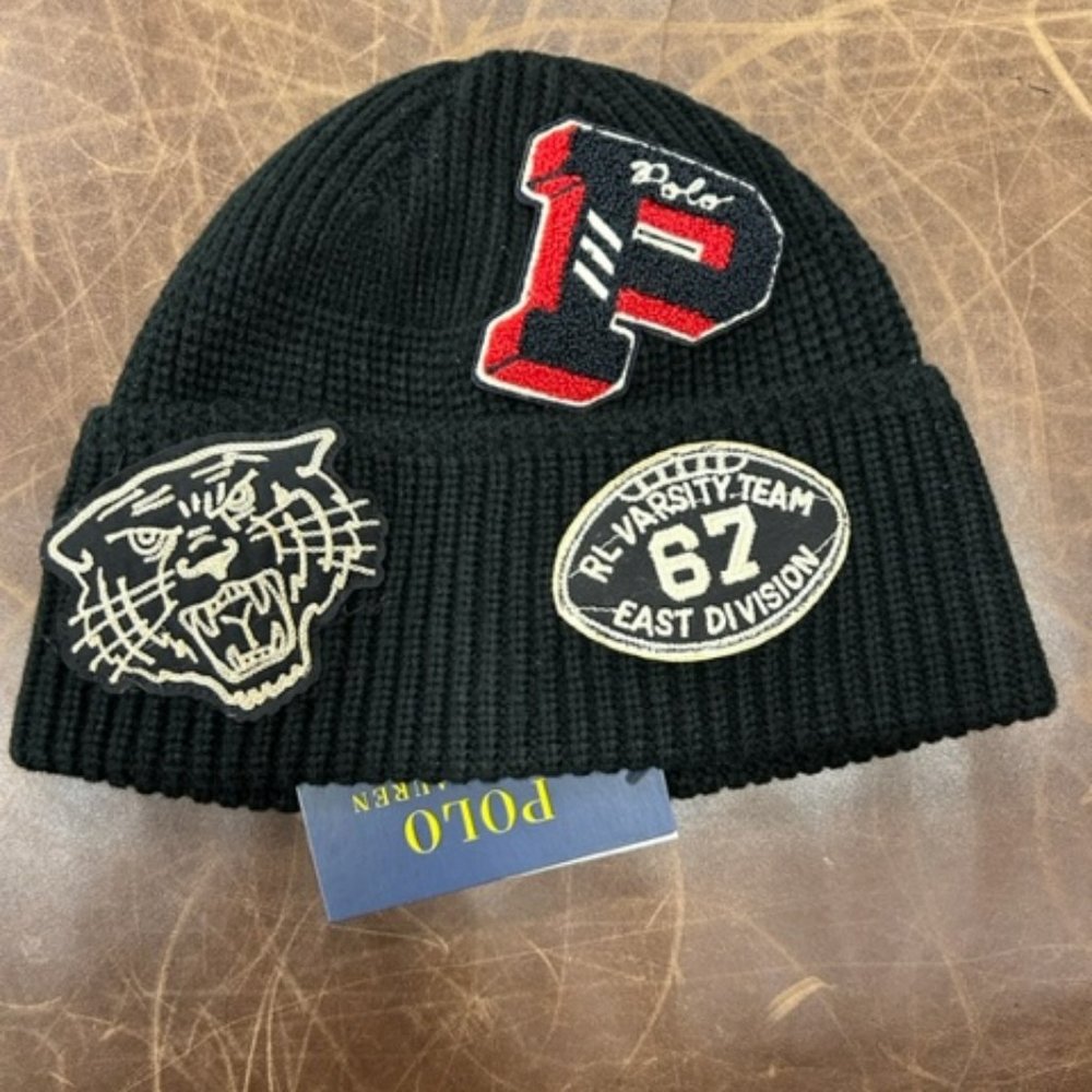 ❌️SOLD❌️Polo Ralph Lauren cold weather unisex Beanie Hat with patches